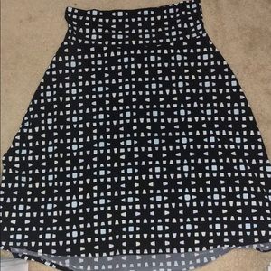 Lularoe Azure A-line skirt XL black with pastel